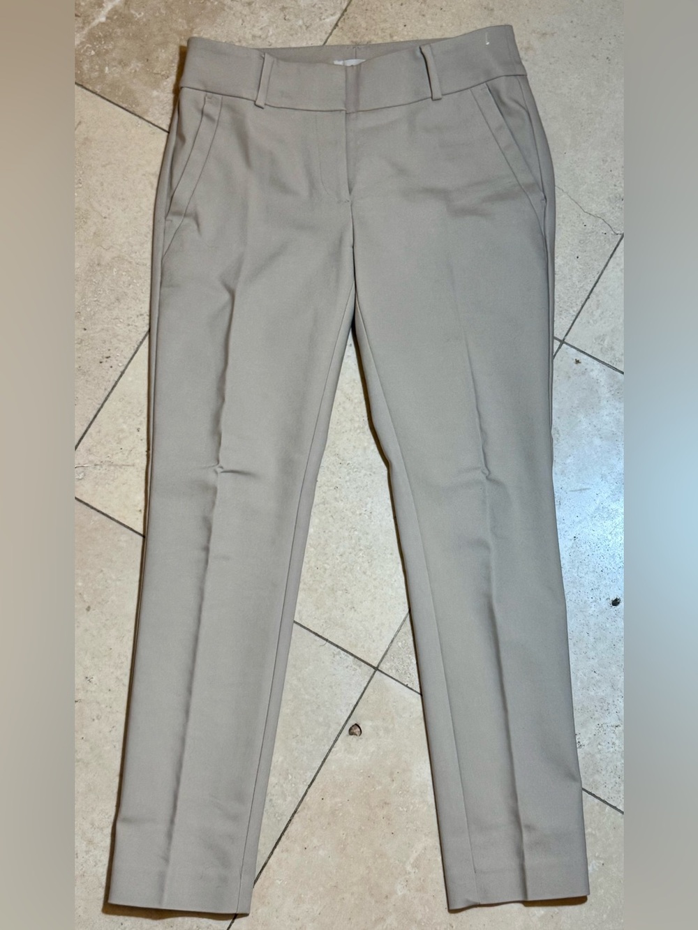 LOFT Slim Straight Dress Trousers - Taupe